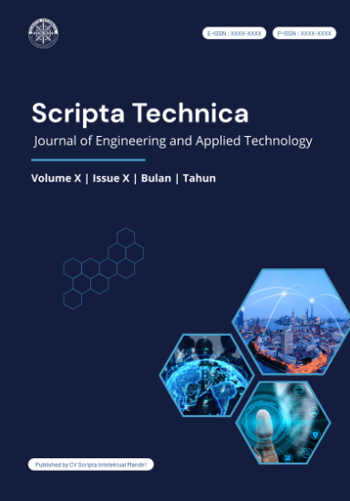 					View Vol. 1 No. 2 (2025): December: Scripta Technica: Journal of Engineering and Applied Technology
				